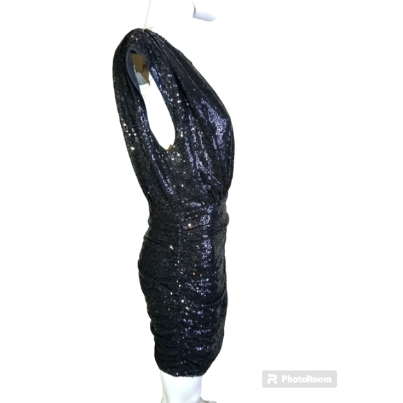 Vintage Party Cap Sleeve Backless Sequin Bodycon Dress Women's Size M - Picture 8 of 15